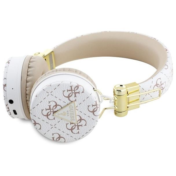 GUESS słuchawki bezprzewodowe bluetooth nagłowne ENC GUBH70E4PTMH (PU 4G Triangle Round Shape) białe