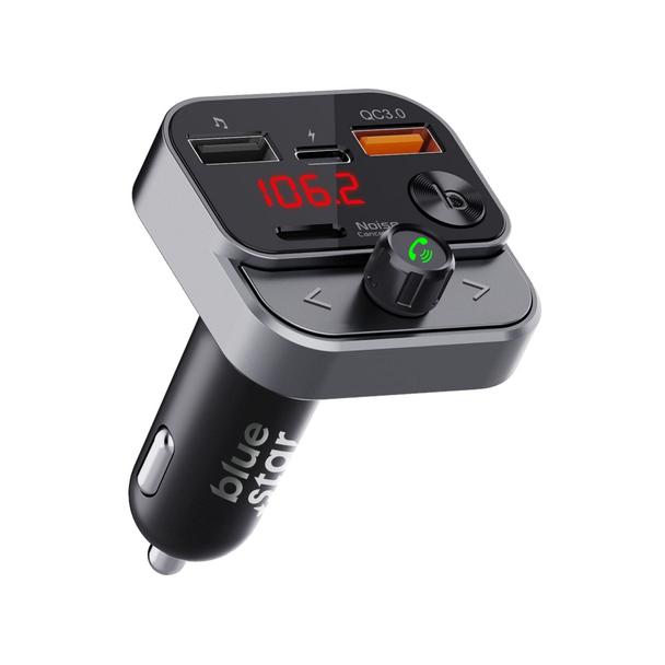 Transmiter samochodowy bluetooth Blue Star AutoStream QC3.0 30W BT84B czarny