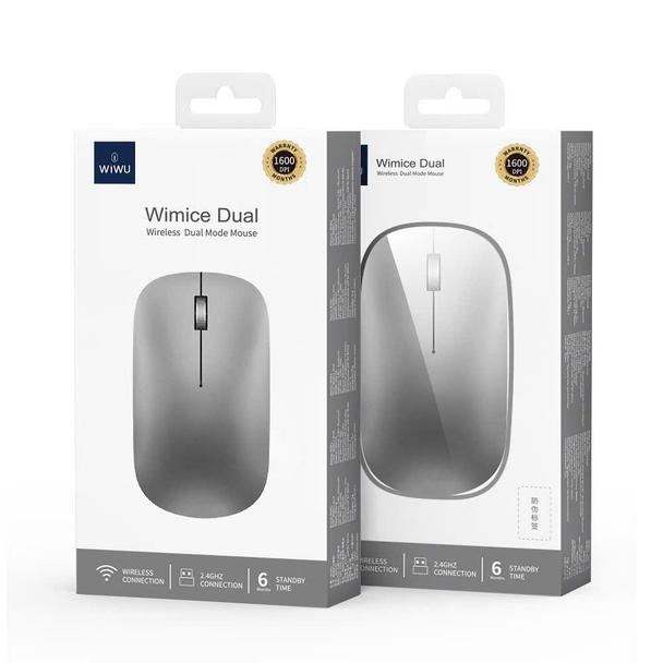WiWU - Bezprzewodowa mysz komputerowa WiMiCE Dual Mode WM110 - szara