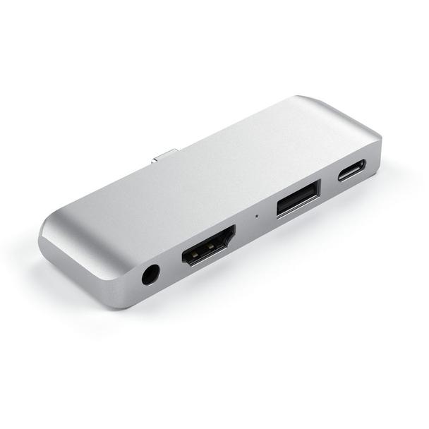 Adapter HUB 4w1 USB C Satechi Mobile Pro Hub ST-TCMPHS srebrny