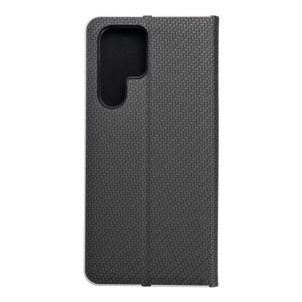Etui z klapką na Samsung S22 ULTRA Luna Book Carbon czarne