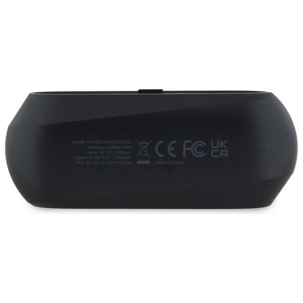 GUESS słuchawki bezprzewodowe bluetooth TWS GUTWSC2MCDSK (Elongated Metallic Classic Printed Logo) czarne