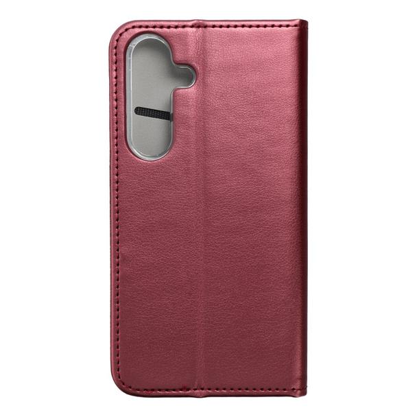 Etui z klapką na Samsung S24 Smart Magneto burgundowe