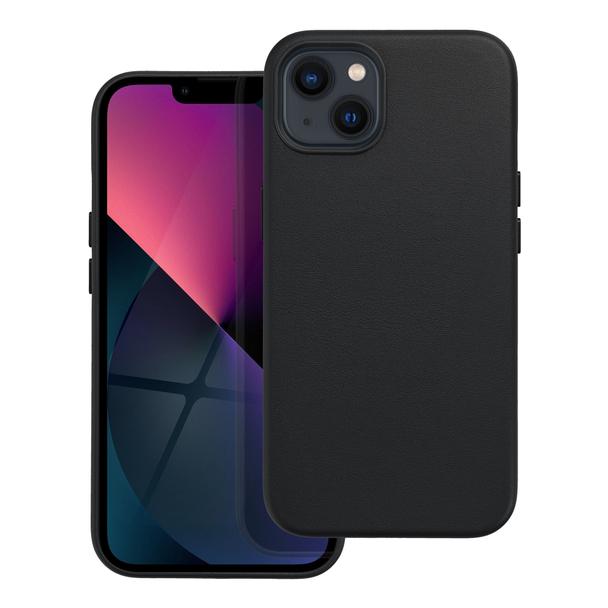 Futerał LEATHER MAG COVER kompatybilny z MagSafe do IPHONE 13 czarny