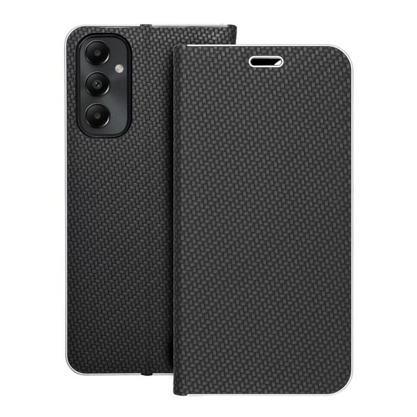 Etui z klapką na Samsung A05s Luna Book Carbon czarne