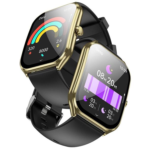 Smartwatch Hoco 1,96" AMOLED IP67 z funkcją rozmowy Y28 złoty