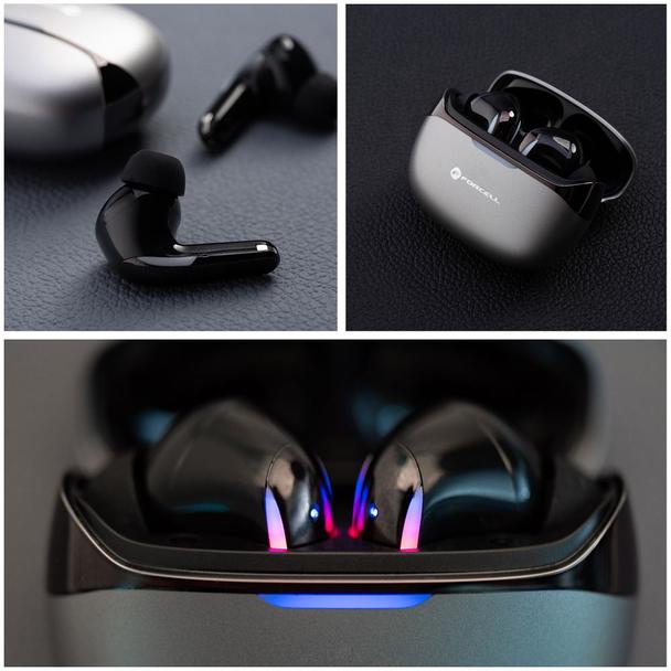 Słuchawki bezprzewodowe douszne TWS Forcell F-Audio Pulse Pro ANC + ENC czarny 0INT