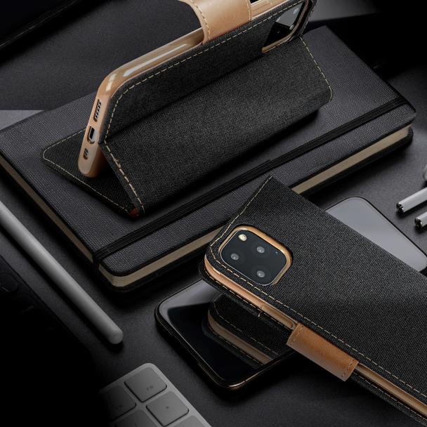 Etui z klapką Samsung A14 4G / A14 5G Canvas Book czarne