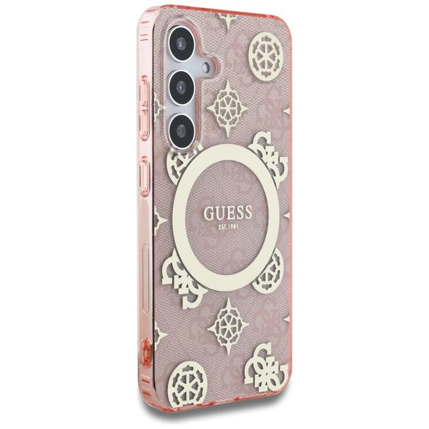 GUESS futerał do SAMSUNG S25 GUHMS25SH4PYEEP (Magnetic IML Peony on 4G Background) różowy