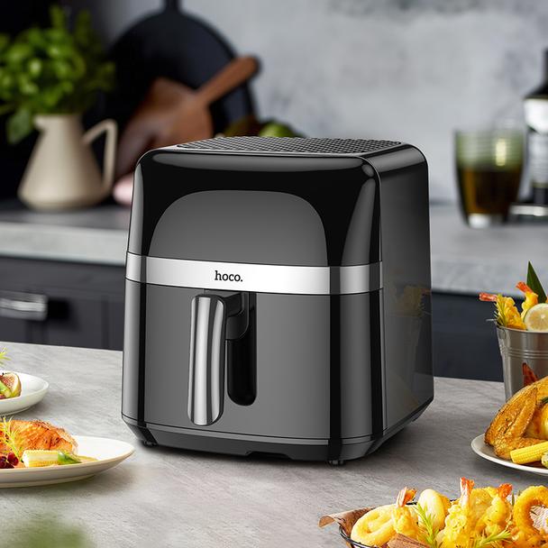 Frytkownica beztłuszczowa Air Fryer Hoco z ekranem dotykowym 8L 1700W HE20 czarna