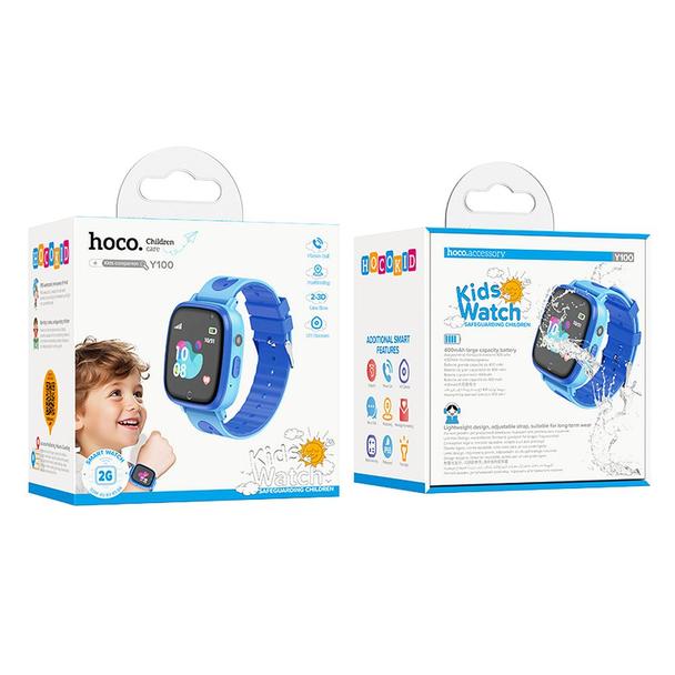 Smartwatch dla dzieci Hoco 1,44" 2G z funkcją rozmowy Y100 niebieski