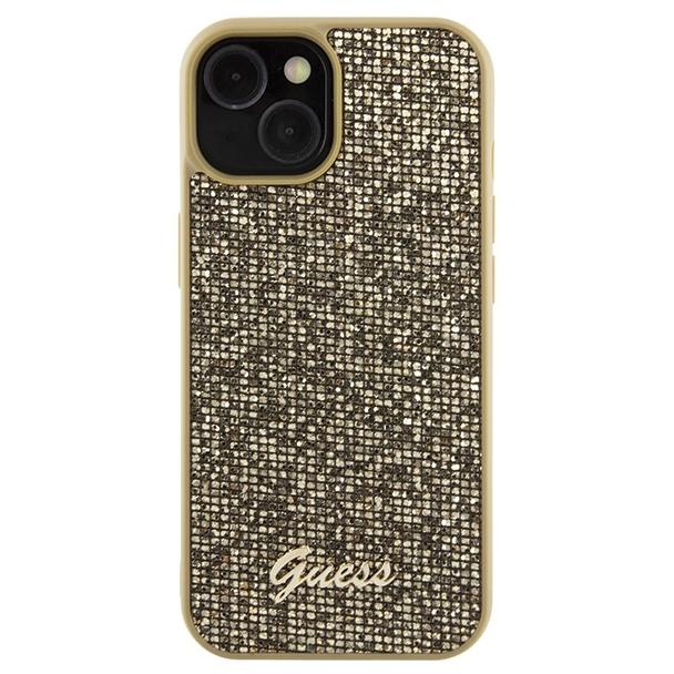 GUESS futerał do IPHONE 13 / 14 / 15 GUHCP15SPMSDGSD (Disco Metal Script) złoty