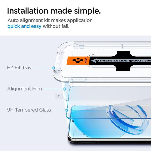 SPIGEN szkło hartowane GLAS.TR"EZ FIT" 2-pack do SAMSUNG S23 transparent