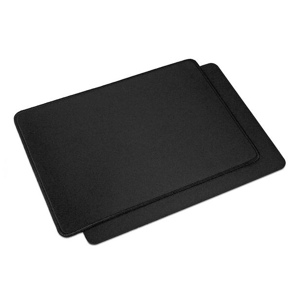 Podkładka pod mysz 350 x 250 x 3 mm czarna z czarnym obszyciem