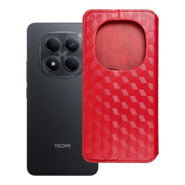 Etui z klapką na Xiaomi Redmi NOTE 15 PRO Plus 5G Cubic Book czerwone