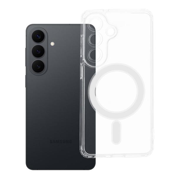 Futerał do Samsung S26 Clear Mag Cover (STR / CAMERA PROTECTION) zgodny z MagSafe transparentny