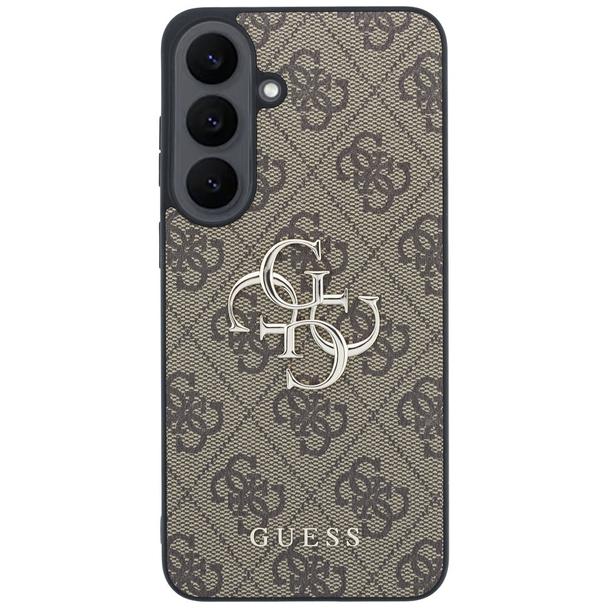 GUESS futerał do SAMSUNG S26 FE (Leather 4G Metal Logo) brązowy