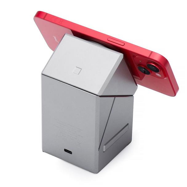 Ładowarka indukcyjna Forcell F-Energy 3w1 Rotation Cube Qi2 zgodna z MagSafe (F-06) srebrna 0INT