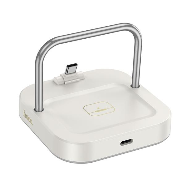 Ładowarka biurkowa Hoco 2w1 USB C PD QC 3A 30W + ładowanie bezprzewodowe 5W CQ16B biała