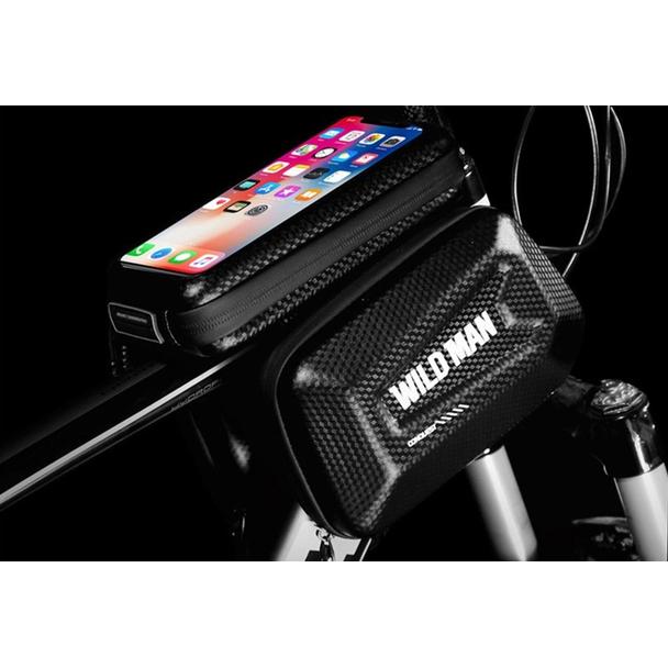 WILDMAN sakwa rowerowa na ramę na zamek 1,2L (4"-7") E6S czarna