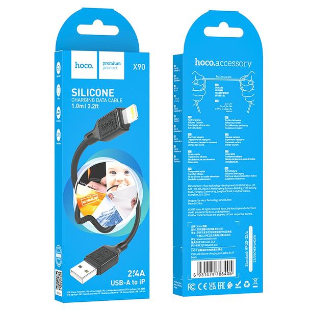Kabel USB A do Micro USB Hoco 2,4A 1 m X90 czarny