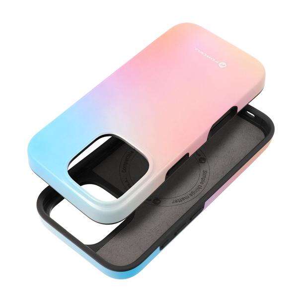 Etui na iPhone 15 PRO Forcell F-Protect Mirage zgodne z MagSafe Military Drop-Test pinky blue