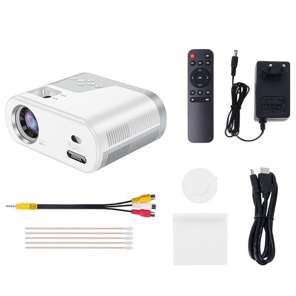 Projektor HD Ready Hoco z systemem Android Wi-Fi Bluetooth 720P DT2 biały