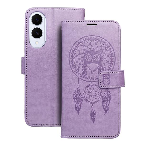 Etui z klapką na Samsung S25 EDGE Mezzo Book łapacz snów fioletowe