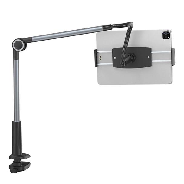 BASEUS uchwyt biurkowy obrotowy regulowany na telefon tablet 4,7" - 12,9" szary