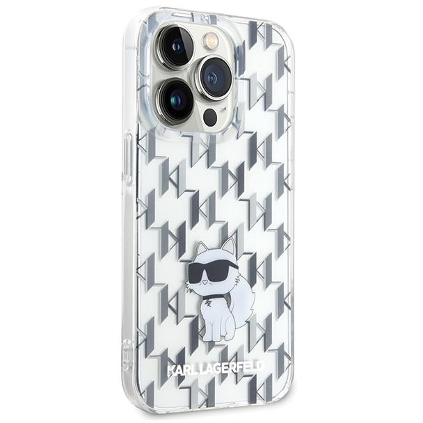 KARL LAGERFELD futerał do IPHONE 15 Pro KLHCP15LHNCMKLT (Monogram) transparentny