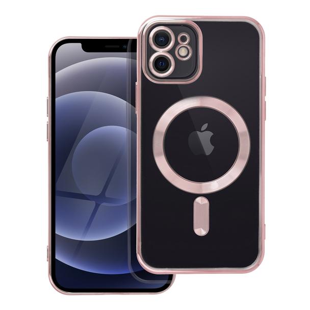 Futerał do iPhone 12 Electro Mag Cover zgodny z MagSafe złoty róż