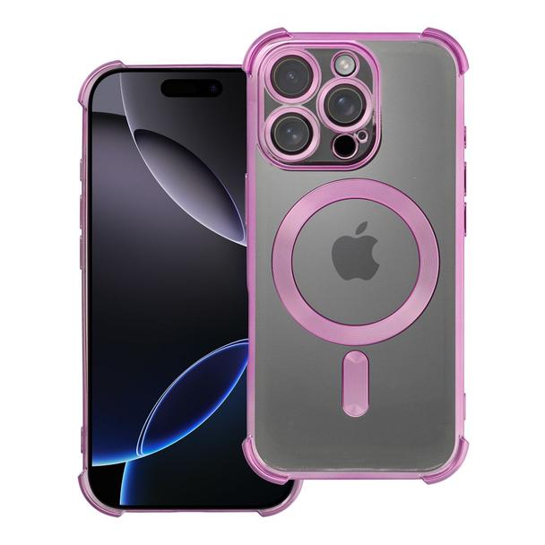 Futerał do iPhone 16 PRO Antishock Electro zgodny z MagSafe purpurowy