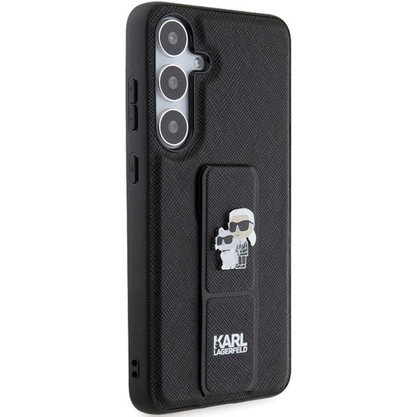KARL LAGERFELD futerał do SAMSUNG S24 KLHCS24SGSAKCPK (GRIPSTAND SAFFIANO KC PINS) czarny