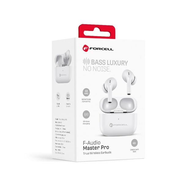 Słuchawki bezprzewodowe douszne Forcell F-Audio Master Pro TWS białe 0INT