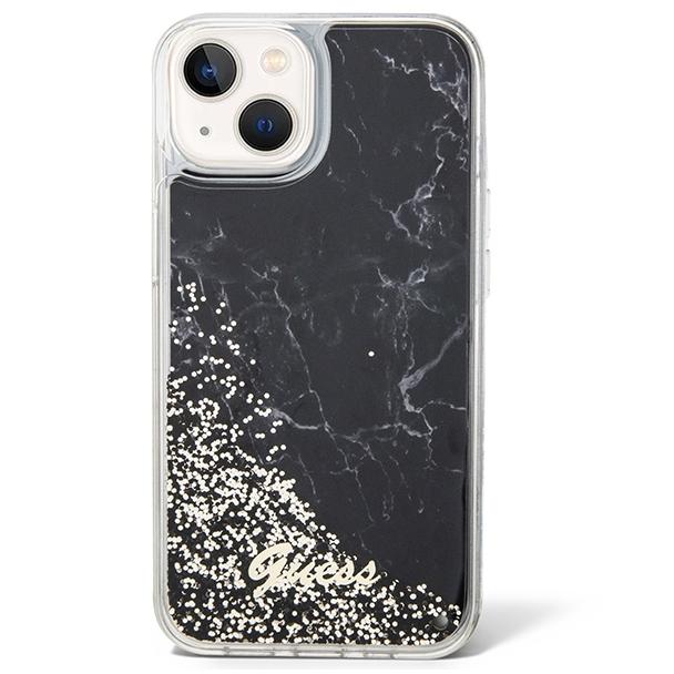 GUESS futerał do IPHONE 13 / 14 / 15 GUHCP14SLCSGSGK (Liquid Glitter Marble) czarny
