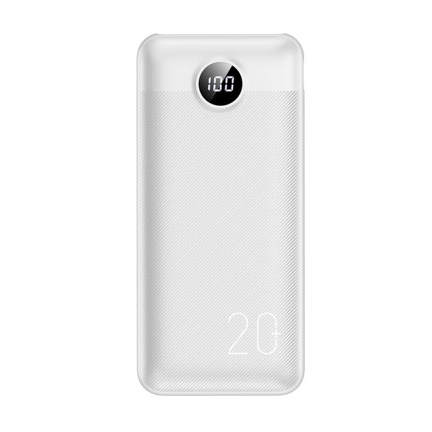 Bateria zewnętrzna (Powerbank) VEGER L20S - 20 000mAh LCD Quick Charge PD20W biały (VP2039PD / W2039PD)