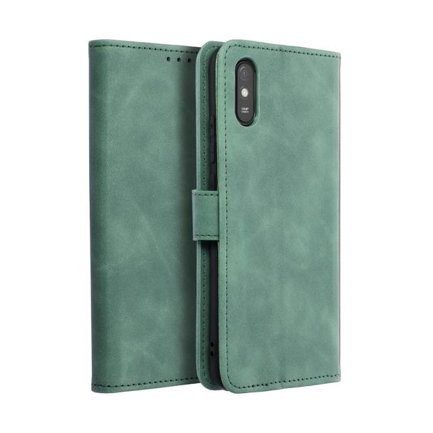 Etui z klapką na Xiaomi Redmi 9AT / Redmi 9A Tender Book zielone