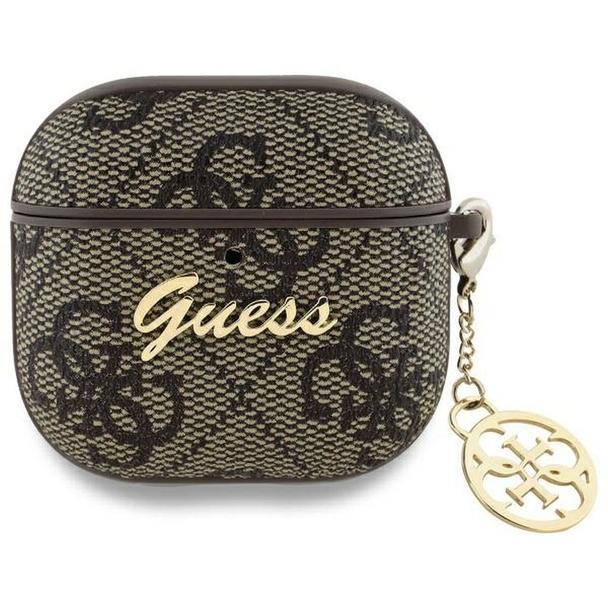 Etui na słuchawki Guess do Apple AirPods 4 (PU 4G W / Charm) brązowe