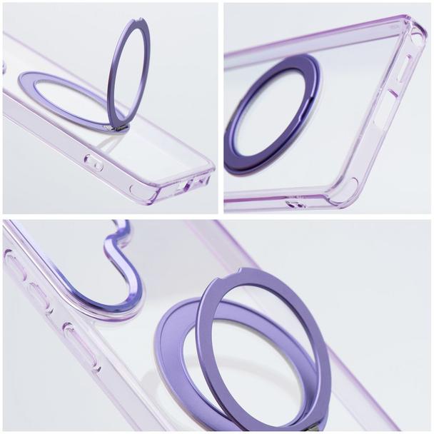 Etui na Samsung S26 Frame Circle Stand zgodne z MagSafe fioletowe
