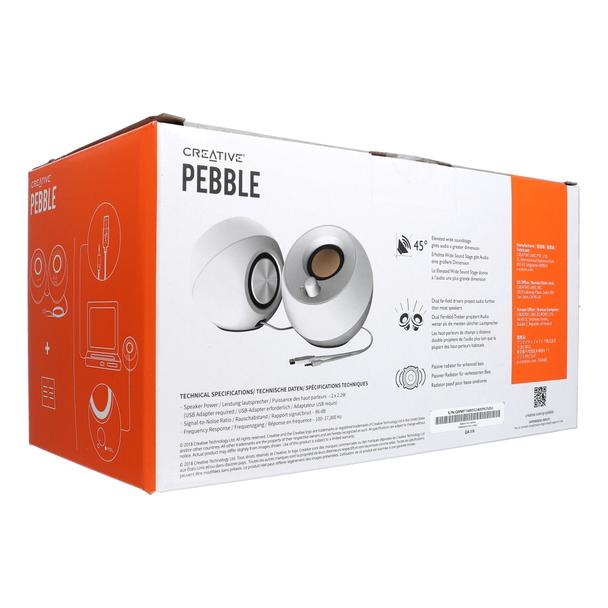 Głośnik przewodowy 4,4W Creative Pebble 2.0 51MF1680AA001 biały