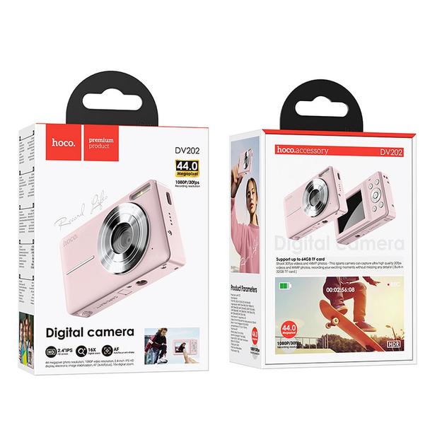 Aparat cyfrowy Hoco 5MP 2,8" Full HD DV202 różowy