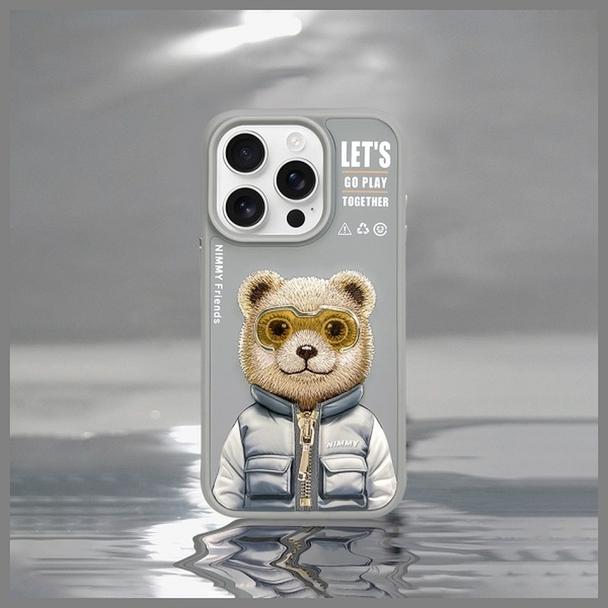 NIMMY futerał COOL&CUTE 2.0 Bear do IPHONE 15 Pro szary