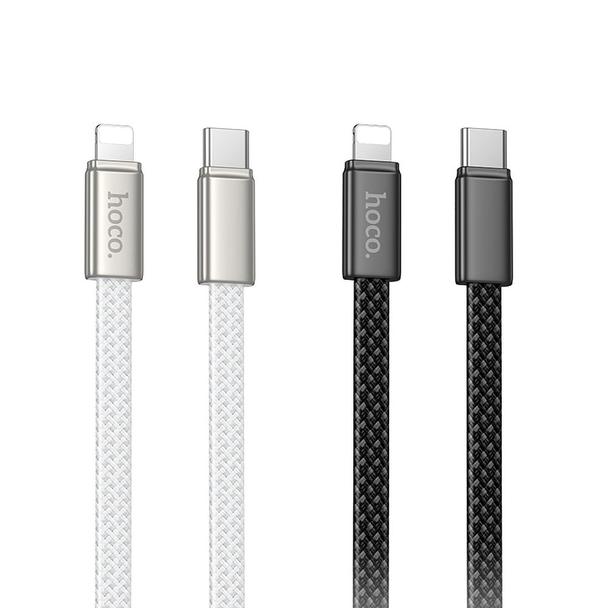 Kabel USB C do Lightning Hoco PD 30W płaski 1 m X125 czarny