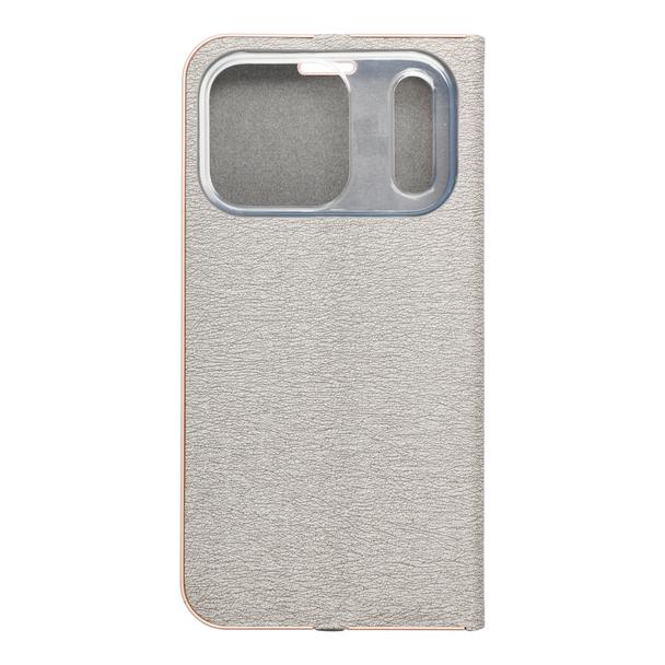 Etui z klapką na iPhone 17 PRO Luna Book Gold srebrne