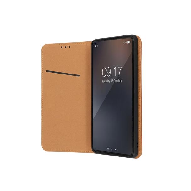 Etui z klapką na Xiaomi Redmi 17C Smart Pro Book skórzane brązowy