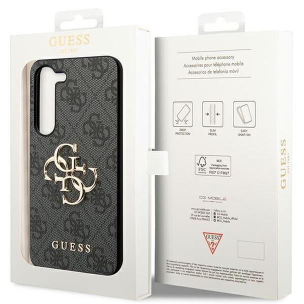 GUESS futerał do SAMSUNG S23 FE GUHCS23FE4GMGGR (Big Metal Logo) szary