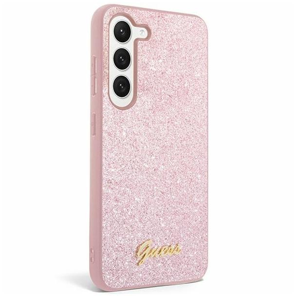 GUESS futerał do SAMSUNG S24 Plus GUHCS24MHGGSHP (Glitter Script) różowy