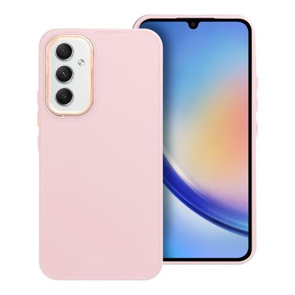 Futerał do Samsung A54 5G Frame pudrowy róż