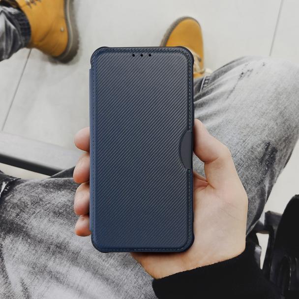 Etui z klapką na Samsung S22 ULTRA Razor Book niebieskie
