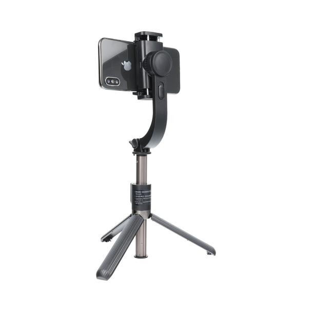 Uchwyt selfie z pilotem bezprzewodowym tripod ze stabilizatorem GIMBAL SSTR-L08 czarny